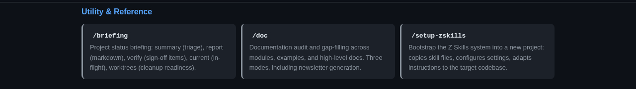 Utility and Reference skills